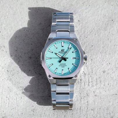 Casio 卡西欧 EDIFICE 蓝色腕表，蓝宝石水晶表镜，100米防水，奢华商务男士腕表 GZXEFR-S108D-2BV