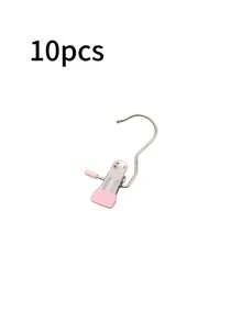 10pcs Stainless Steel Pants Hangers With Clips - Space Saving Clothes Organizer, Metal Design Sturdy Clothing Hanger Clips For Jeans, Shirts And Hats, Efficient Wardrobe Storage, Closet Organizer | Smooth Metal Surface | Hanger Clips - Multicolor - View 17