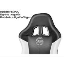 Silla Gamer Multifuncional, Giratoria 360°, Respaldo Ajustable 90-135°, Cojines Incluidos, Confortable para Uso Prolongado, Mejor Opción Económica - Blanco y Negro - Ver 5