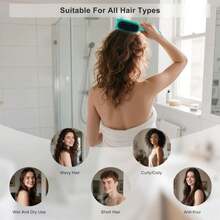 Curl Defining Brush, Curly Hair Brush Defining For Curls Waves &Amp; Coils, Volume Styling Women'S Curls, Reduce Pulling Frizz, Funny Cat Ear Designs - Green - ColorC - 查看 8