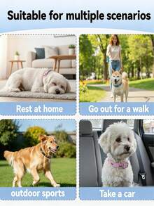 奢华粉色狗狗项圈 - 经典时尚宠物配饰 - 粉色 - 查看 5