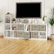 12 Inch Foldable Cube Storage Bins Set Of 6, Closet Organizers Bins And Storage Box For Clothes-Brown - 灰色 - 查看 7