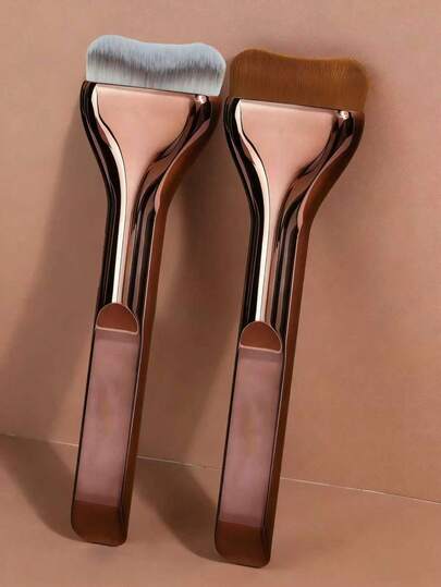 1pc Ultra-Thin Wide Paddle Foundation Brush, Seamless Concealer Brush, Small Pillow-Shaped Flat Soft Makeup Brush