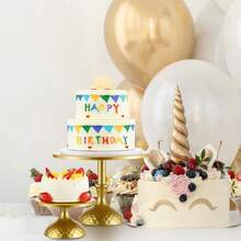 1pc Iron Cake Stand, Tall & Short Cake Display Rack, Wedding Dessert Table, Cake Tray Display Stand, Suitable For Weddings, Events, Birthday Parties, Holiday Gatherings - Multicolor - View 3