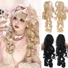 Bộ 2 kẹp tóc giả dạng càng cua dùng cho tóc xoăn kiểu La Mã và tóc nối đuôi ngựa. - Dark Brown - Xem 6