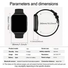 Reloj inteligente de alta definición con pantalla táctil completa para hombres y mujeres, realizar/recibir llamadas, cronómetro, modo deportivo, seguimiento de distancia, control remoto de cámara, control de música, notificación de mensajes, carga USB, reloj inteligente multifunción - Multicolor - Ver 10