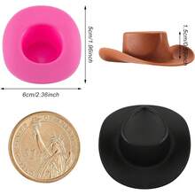 12 piezas Sombreros de muñeca mini lindos, sombreros de fiesta pequeños, sombreros de vaquero en miniatura de plástico, sombreros de vaquero para mujeres, manualidades, sombreros de estilo occidental, accesorios de fiesta de muñecas, decoración de casa de muñecas de juego de simulación - Multicolor - Ver 10