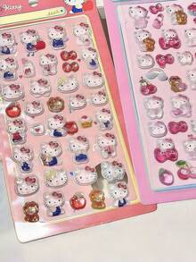 1个彩色透明水晶质感旋律3D贴纸，可爱DIY手机壳装饰 - 彩色 - 查看 1