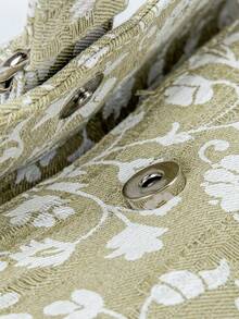 新款印花腋下包，不对称波西米亚风单肩包，铆钉街头风手提包，手拿包，适合约会、休闲、时尚派对、旅行、上学、度假、情人节礼物，时尚女包 - 青檸色 - 查看 6