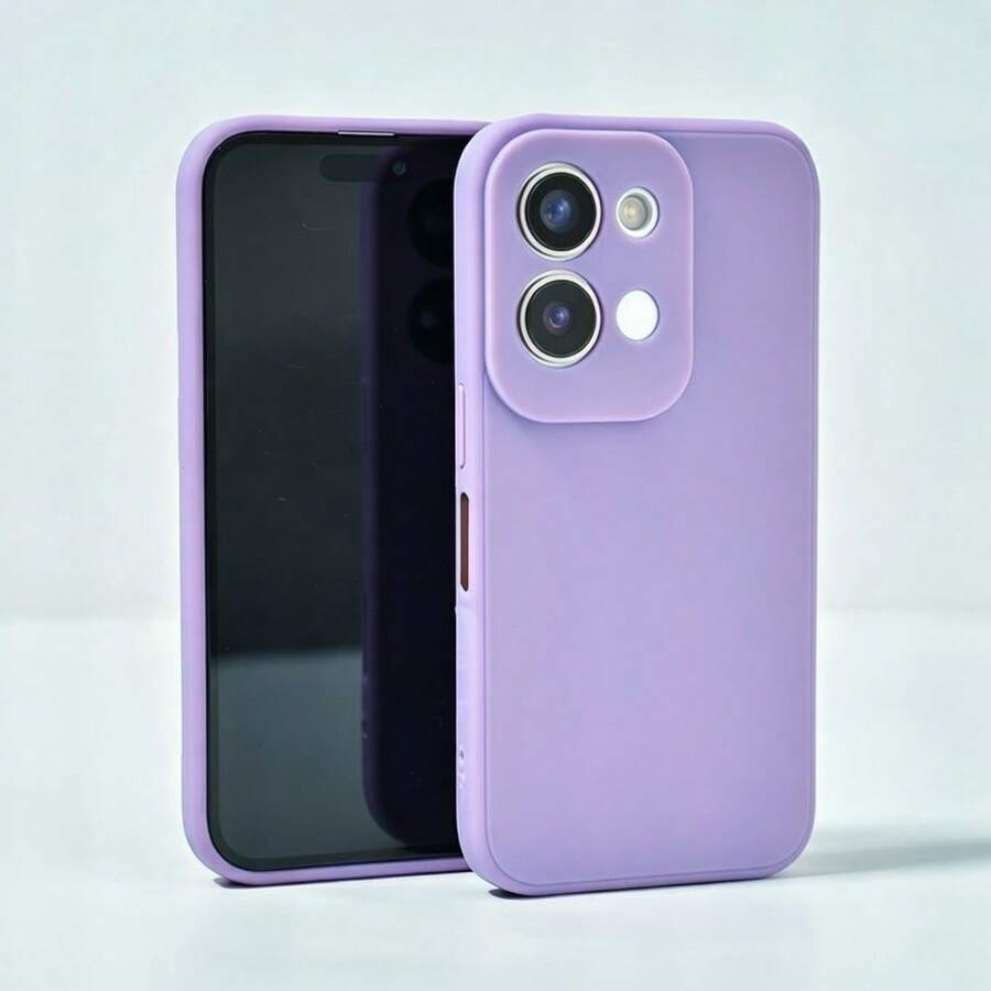 Funda Para Redmi 15C Carcasa Silicona Mate Para Xiaomi Redmi 15 C 4G Protector Lente Cristal de la Cámara, Marco Reborde Objetivo, Absorbe Golpes e Impactos, Colores Azul, Rojo, Rosa, Morado a elegir - Morado - Ver 1