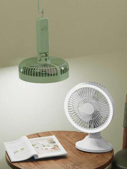Desk Mini Fan, Super Long Battery Life, Oscillating, USB Rechargeable, Small Fan For Office, Desktop, Wall-Mounted, Home Use, Quiet, High Wind, Portable Tabletop Fan
