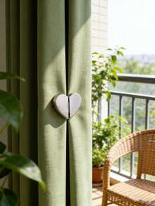 2 Pairs - Heart-Shaped Magnetic Shower Curtain Hooks, Aluminum Alloy Heavy-Duty Anti-Leakage & Anti-Slip Design, Detachable Hooks Suitable For Bathroom, Curtains And Hotel Privacy Protection - Premium Metal Finish - Multicolor - View 4