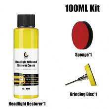 JB-XPCS 100ml Car Headlight Restoration Polish - Removes Oxidation, Yellowing, Fogging, Suitable For Polishing All Vehicle Lens - A - Xem 11