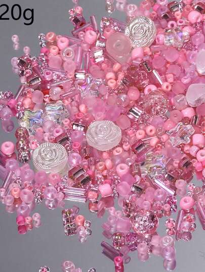 33 Color Optional Mixed Glass Rice Bead Loose Bead Handmade DIY Cross Stitch Bead Necklace Clothing Bead Accessories, Widely Used In Clothes, Headwear, Bags, Shoes, Hats, Etc., As Well As Any Kind Of DIY Handmade