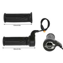20X Full Twist Throttle Grip For Ebike 12V‑72V, Electric Bike, Mountain Bike & Scooter With Waterproof Connector - Black - View 3