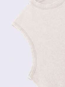 Vintage Men's Tank Top - AllSaints Print Design - Casual Fall/Winter Layering Tee - Perfect Gift For Halloween/Christmas - Cotton Age Brand - 杏色 - 查看 3