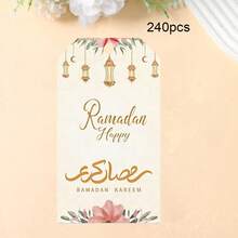 240pcs/Pack Customized Ramadan Gift Tags, Holiday Party Gift Packaging Labels, Hanging Decorations, Valentine's Day Tags, Gift Tags, Thank You Cards, Clothing Labels, Price Tags, 5x9cm Hanging Tags For Stores, Apparel, Jewelry Display, Paper Goods, Candy, Party Favors - Ramadan Tag 5X9 - View 19