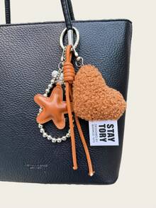 编织绳钥匙扣，带蝴蝶结吊坠，心形包包挂件，适用于背包、钱包、手提包，装饰配件，旅行必备，可爱钥匙挂绳 - 彩色 - 查看 11