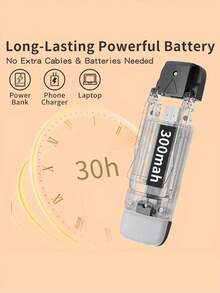 1pc Mini USB Rechargeable Reading Light, Portable For Bedroom, Living Room, Office, Study And Dorm As Nightlight. Best Gift For Friends And Family. - Multicolor - View 8