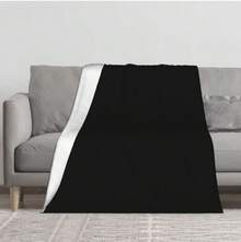 P-Plim Cute Blanket Comfortable Skin Friendly Soft Sofa Living Room Bed Bedroom Blanket Suitable For Travel And Gifts - 黑色 - 查看 2
