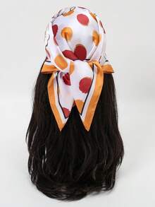 1pc Bandana, New Polka Dot & Floral Print Women Casual Headband, Waist Scarf, Hair Tie - Multicolor - View 5