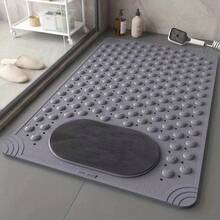 5 Colors Optional, Bathroom Non-Slip Massage Mat, Hotel Shower Floor Mat, Bathroom Carpet, Household Bath Mat - Màu kaki 1 - Xem 6