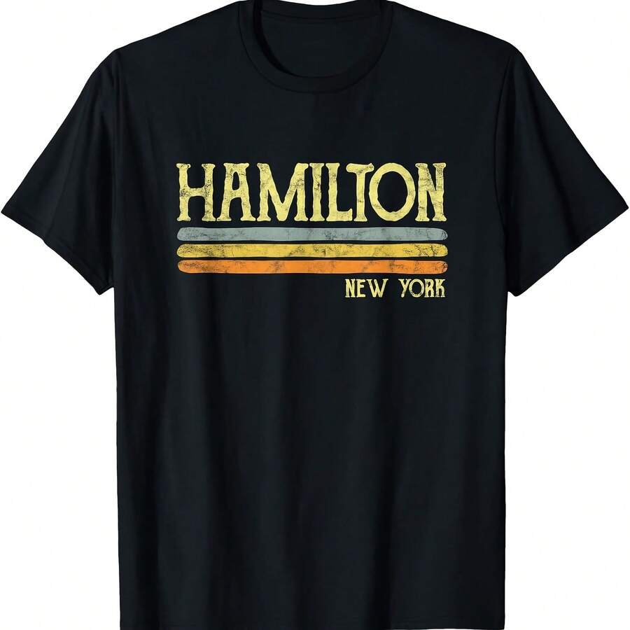Vintage Hamilton New York NYC Gift Love Souvenir Merchandise T-Shirt - Style 2 - View 1