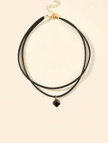 1件装女士时尚复古哥特风颈链，百搭朋克风项圈项链 - 彩色 - 查看 6