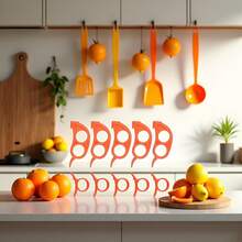 10 Pcs Household Lemon, Orange Peeler, Can Be Used To Peel Oranges And Lemons Or Other Citrus Fruits And Other Peels, Kitchen Gadgets - Burnt Orange - View 7