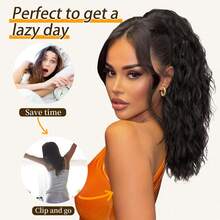 Ponytail Extension For Women18 Inch Pony Tails Hair Extensions Clip Ponytail Extension Soft Synthetic Hair Highlight Ponytail Extension For Daily Use - Multicolor - View 6