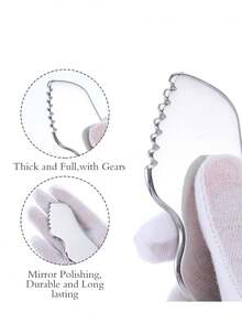 1pc Large Heart-Shaped Stainless Steel Gua Sha Board, Multi-Functional Facial Gua Sha Tool For Tightening And Lifting, Heart-Shaped Fascia Knife - Multicolor - View 5