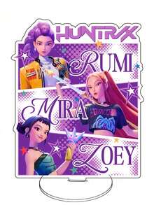 Mattel K-POP Wish Hunters HUNTRX Anime Character Acrylic Desktop Standee, Virtual Idol Collectible Figure For Desk Shelf Room Decor, Holiday Birthday Party / Back-To-School Gift For Teens & Adult Fans Perfect Gifts For Christmas, Halloween, Thanksgiving, New Year, Birthday Parties, Summer And Winter Parties, And The Perfect Gift For The Back-To-School Season. - Multicolor - View 13