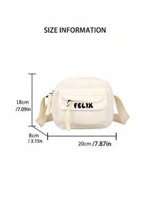 Customizable Elegant Corduroy Crossbody Bag,Customizable Multi Pocket Mini Corduroy Casual Commuter Zipper Crossbody Bag, Customizable New Fashion Unique Small Square Shoulder Bag,Custom Perfect Underarm Bag For Commuting,Versatile Commuter & Student Shoulder Bag, Fashionable Crossbody Bag - Multicolor - View 8