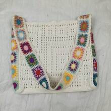 波西米亚风针织包、编织包、大容量手提包、斜挎包 - 彩色 - 查看 7