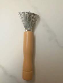 1pc/2pcs Stainless Steel Cleaning Comb Tool - With Wooden Handle | Suitable For Home And Salon Use | Easily Remove Hair From Various Combs | Manual Cleaning, Double Efficiency - Multicolor - View 10