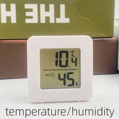1 Digital Temperature And Humidity Meter Indoor/Outdoor Mini Smart Temperature And Humidity Monitor With°C/°F/L/°K Display, Real-Time Readings, Easy-To-Read LCD Screen, Compact Low-Maintenance Device, Suitable For Home, Office, HVAC (No)