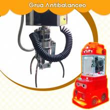 Grande Máquina de Garra Operada con Monedas Brillante Operada Por Monedas para Juguetes Pequeños y Muñecas Juego de Arcade para Niños y Adultos - Ideal para Fiestas y Hogar 64cm*54cm*121cm - Rojo - Ver 4