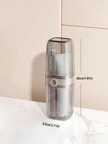 1 Set Portable Travel Soap Dish And Toothbrush Holder - Plastic, Oval Shape, Essential For Camping, Gym, Bathroom Accessories - Nhiều màu - Xem 7