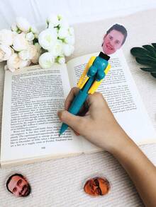 1/3/5pcs Customized Face Design Ballpoint Pens, Creative Interactive Stress Relief Pens, Interesting Gifts Suitable For Back To School, Learning Supplies, Birthday, Anniversary, Halloween, Thanksgiving, New Year, Party Decoration, Office & School Supplies, New Job, Office Stationery - Multicolor - View 5