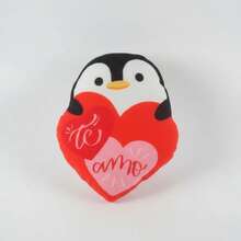 Peluche de pingüino, adorno romántico , juguete de peluche suave, peluches rellenos, regalos románticos para niñas, feliz Día de San Valentín,cojín de felpa para el hogar, sofá, regalos románticos,aniversario - Rojo - Ver 7