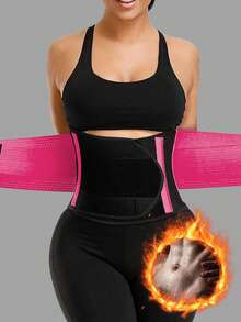 1pc Women's Sports Waist Belt, Women's Waist Shaper, Women's Waist Slimming Belt, Abdominal And Waist Shaping Corset, Shapewear, Women's Waist Belt, Abdominal And Waist Cincher, Sauna Abdominal Waist Belt, Abdominal Exercise Waist Belt, Abdominal Training Tool, Waist Trainer, Exercise Waist Belt, Abdominal Training, Waist Cincher, Women's Abdominal Shaping Belt, Yoga Running Waist Belt, Gift For Friends - Hot Pink - View 11