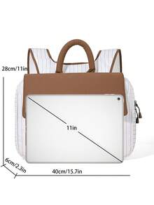 New High-Quality Fashion Women's Laptop Backpack, Large Capacity 11.6 Inch Tablet Storage, Plaid Striped Patchwork Dual-Shoulder Bag, Built-In Laptop Compartment & Multiple Pockets, Breathable Padded Straps, Suitable For School, Work Commute, Short Trips - Multicolor - View 5