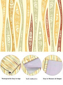 1 cuộn giấy dán tường phong cách nghệ thuật cổ điển màu be, vàng, xanh lá cây, nâu, kích thước 1m/3m/5m, thích hợp cho việc cải tạo nhà cửa, trang trí phòng, tân trang tủ, trang trí phòng tắm, chống thấm nước, có thể giặt rửa, giấy dán tường vinyl tự dính. - Nhiều màu - Xem 12