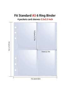 A5 Loose-Leaf Album Card Collecting Photo Card With 4 Slots, For Organizing Trading Cards - Multicolor - View 5
