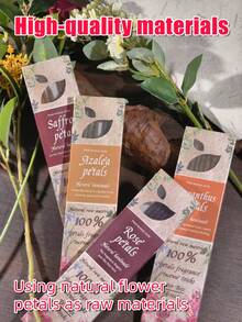 6-Pack, Petal Incense Sticks, Natural Petal Incense Sticks, Pure Natural, Agarwood Aromatherapy, Long-Lasting Burning, Home Incense, Indoor, Air Purifying, Buddhist Altar, Yoga, Spa, Meditation, Study. - Quality Petal Incense Sticks - View 3