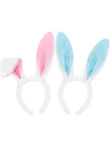 1/2Pcs Easter Bunny Ears Headband Plush Rabbit Animal Headband Best Gift For Birthday Easter Cosplay Party Supplies - Multicolor - View 11