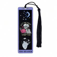 Gothic Skeleton - Read Metal Stainless Steel Tassel Bookmark - Unique "Sorry, I Booked" And "Only One Chapter Left" Designs, Cool Page Markers Suitable For Dark Style Enthusiasts And Bookworms. - Multicolor - View 12