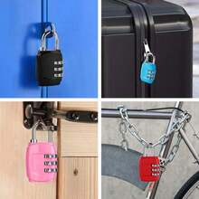 7 Colors Digit Password Lock Combination Suitcase Luggage Metal Code Password Locks Padlock Travel Anti-Theft Color Locks Nice 3 Digit Dial Combination Code Number Lock Padlock For Luggage Zipper Bag Backpack Handbag Suitcase Drawer Durable Locks - MultiWarna - View 4