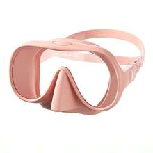 Máscara de buceo de ángulo amplio HD fácil de empacar y esnórquel de viaje, sin marco, vidrio templado, silicona suave de calidad, resistente a los arañazos (rosa) - Multicolor - Ver 10