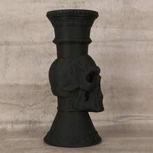 1 chiếc bình chạm khắc hình đầu lâu kiểu Gothic tối màu, đồ trang trí nhà cửa phong cách cổ điển tối màu, vật trang trí nội thất cá tính độc đáo, bình nghệ thuật màu đen sần sùi, thích hợp để tạo không khí lễ hội / trang trí nhà cửa theo phong cách khác biệt. - Nhiều màu - Xem 10